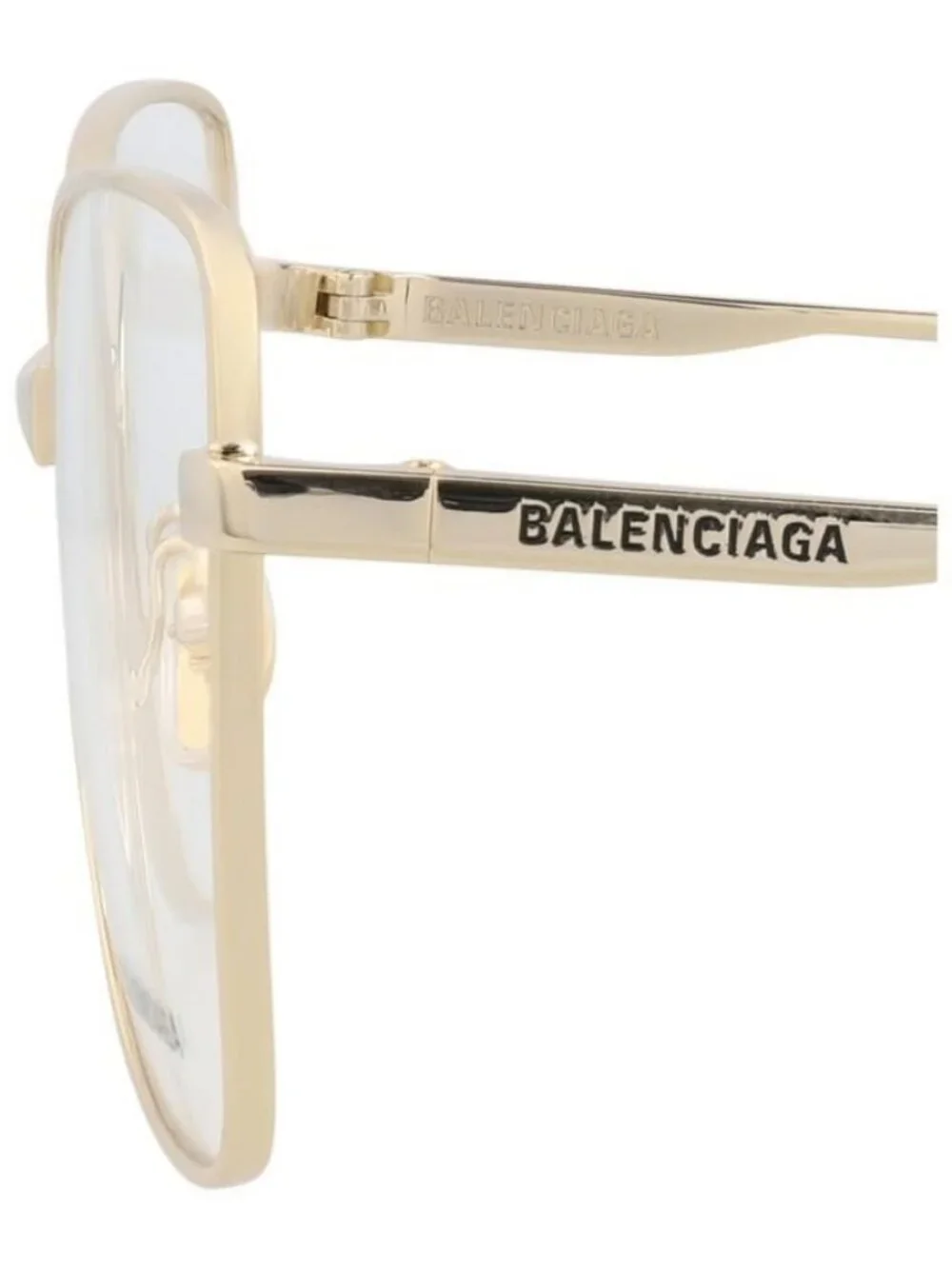 New Balenciaga Womens Cat Eye Gold Gold Transparent Fashion Designer Eyeglasses